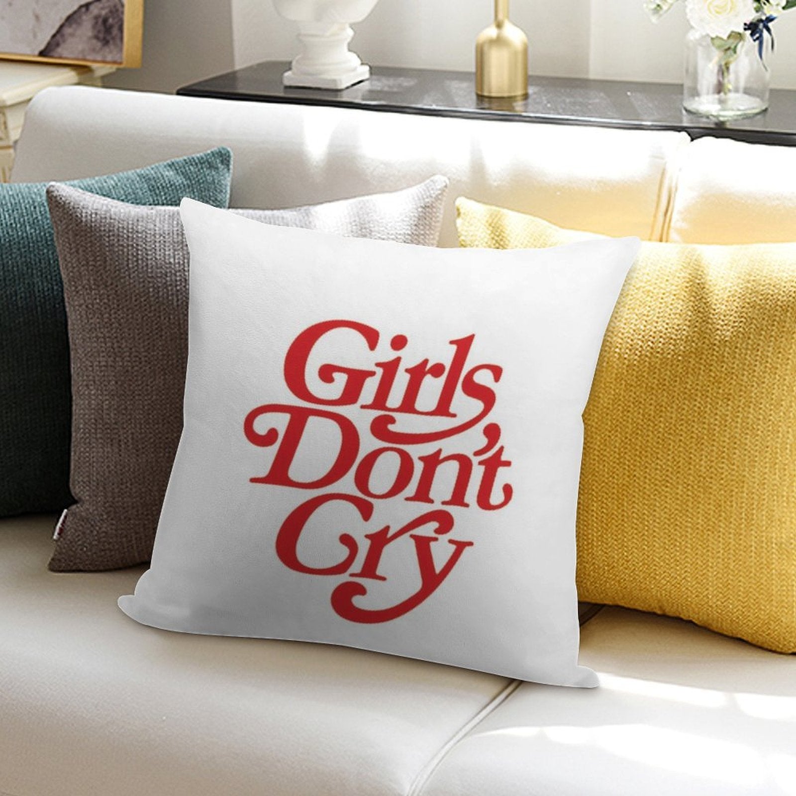 Girls Don't Cry Soft Easy Maintenance Throw Pillow