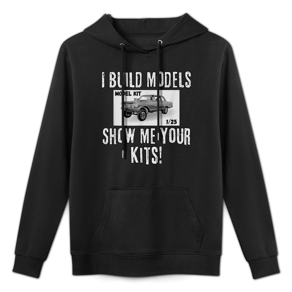 I Build Model Kits, 125 Scale Hobby, Cars, Trucks, Dragster Breathable Fabric Hoodie