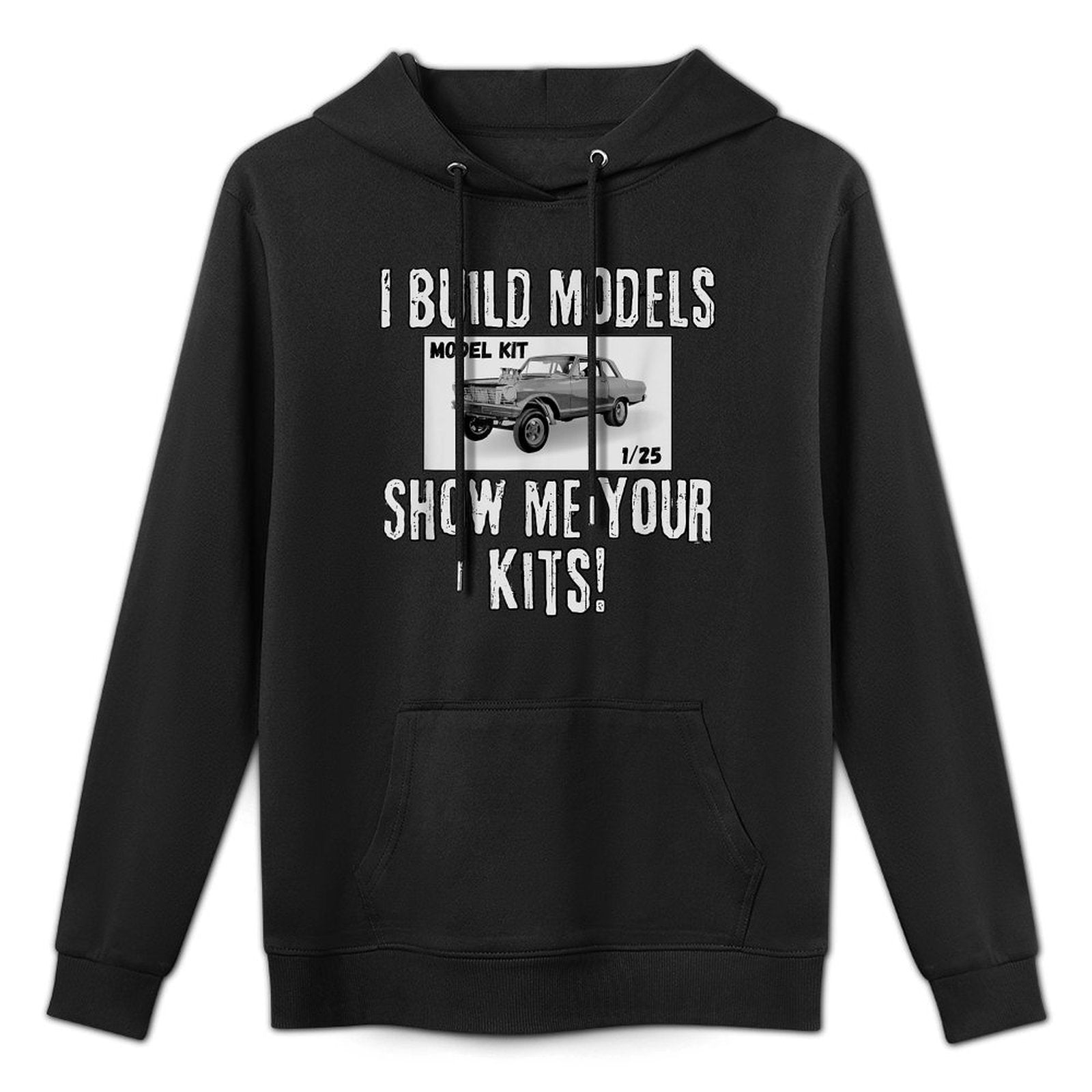 I Build Model Kits, 125 Scale Hobby, Cars, Trucks, Dragster Breathable Fabric Hoodie