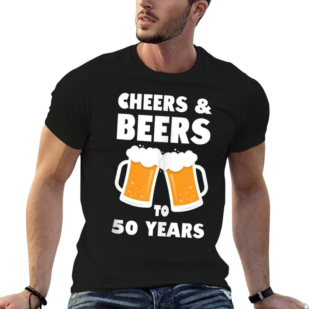 Cheers And Beers to 50 Years 50th Birthday  Eco-friendly Material T-Shirt