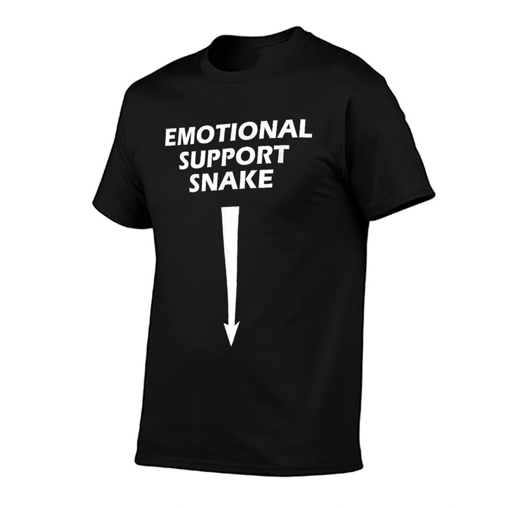 Adult Humor Dirty Joke Emotional Support Snake  Ribbed Collar T-Shirt