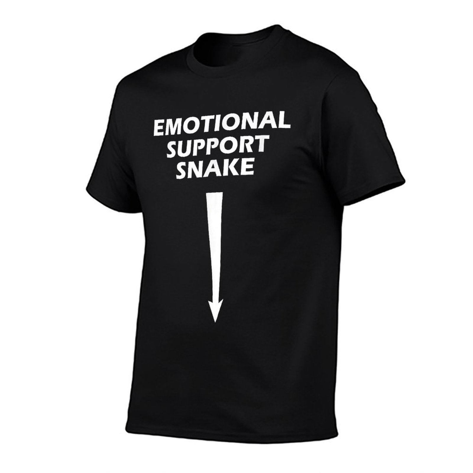 Adult Humor Dirty Joke Emotional Support Snake  Ribbed Collar T-Shirt