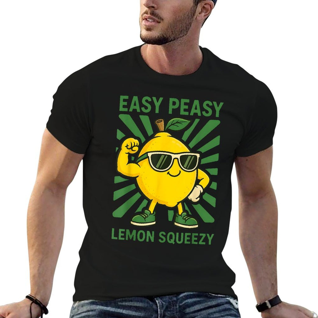 Retro Funny Easy Peasy Lemon Squeezy Gift For Men Women Kids  Stretchy T-Shirt