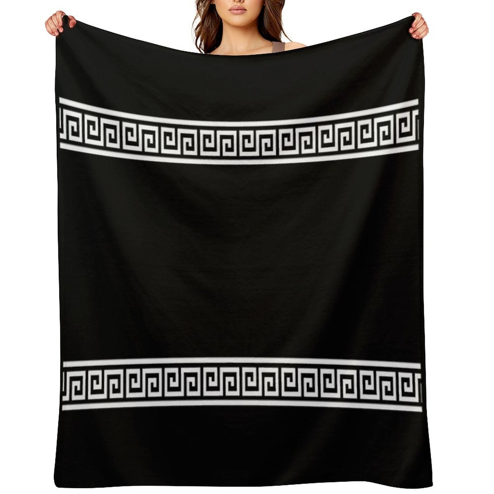 Greek Geometric Pattern Comfort Throw Blanket