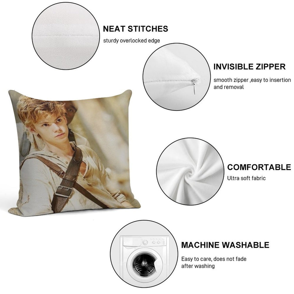 The Maze Runner - Newt 3 Soft Shrink-Resistant Throw Pillow