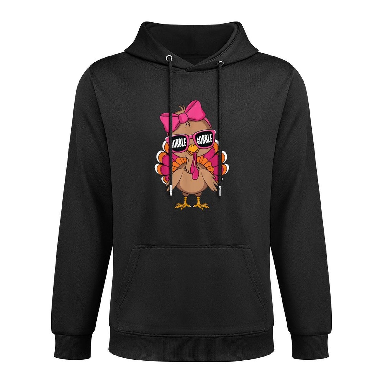 Gobble Turkey Day Happy Thanksgiving Toddlers Girls Kids Durable Construction Hoodie