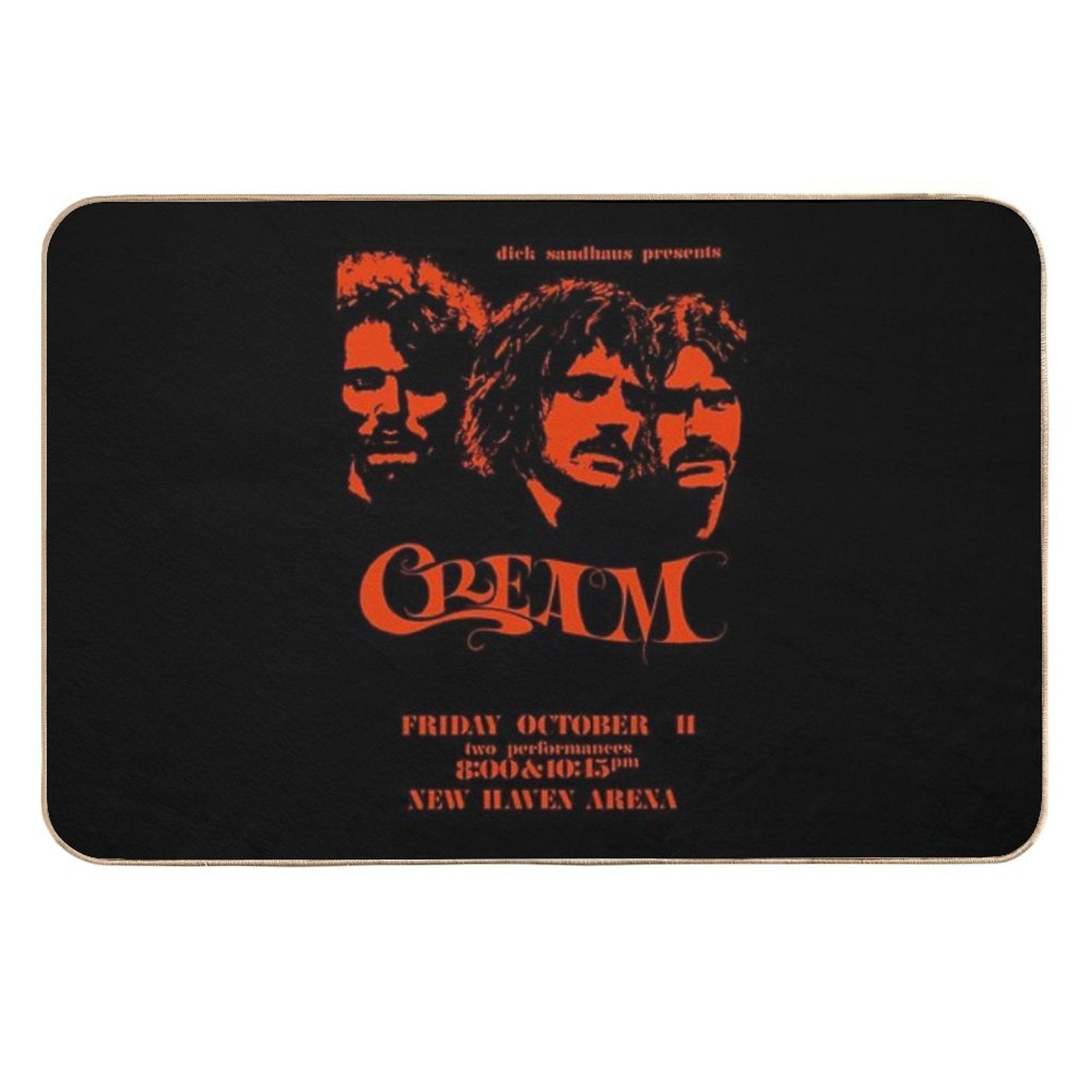 Cream Band  Stain-Proof Bath Mat