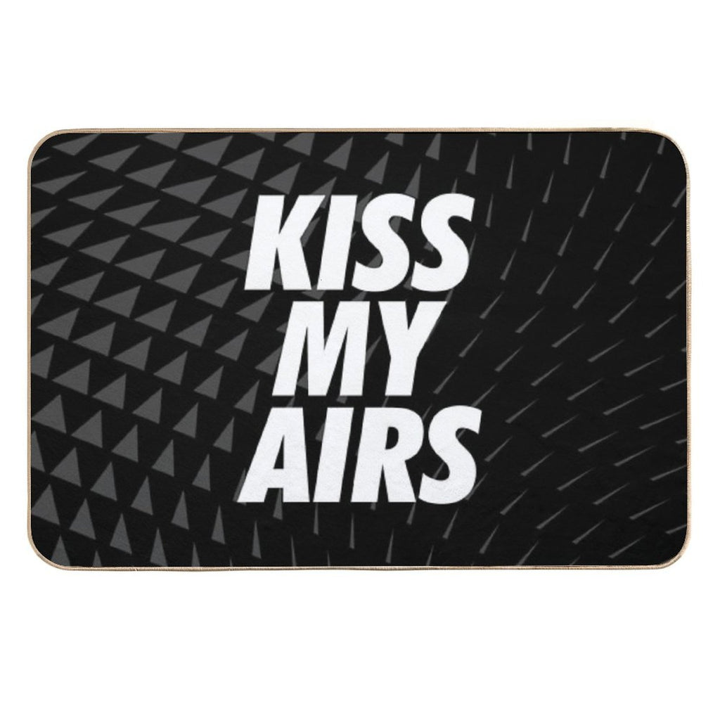Kiss My Airs Sneaker Head Hype Black & White  Odorless Bath Mat