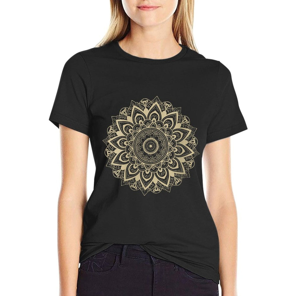 Womens Subtle Mandala 8647 Resist Anti Trump Feminist  Graphic-printed T-Shirt