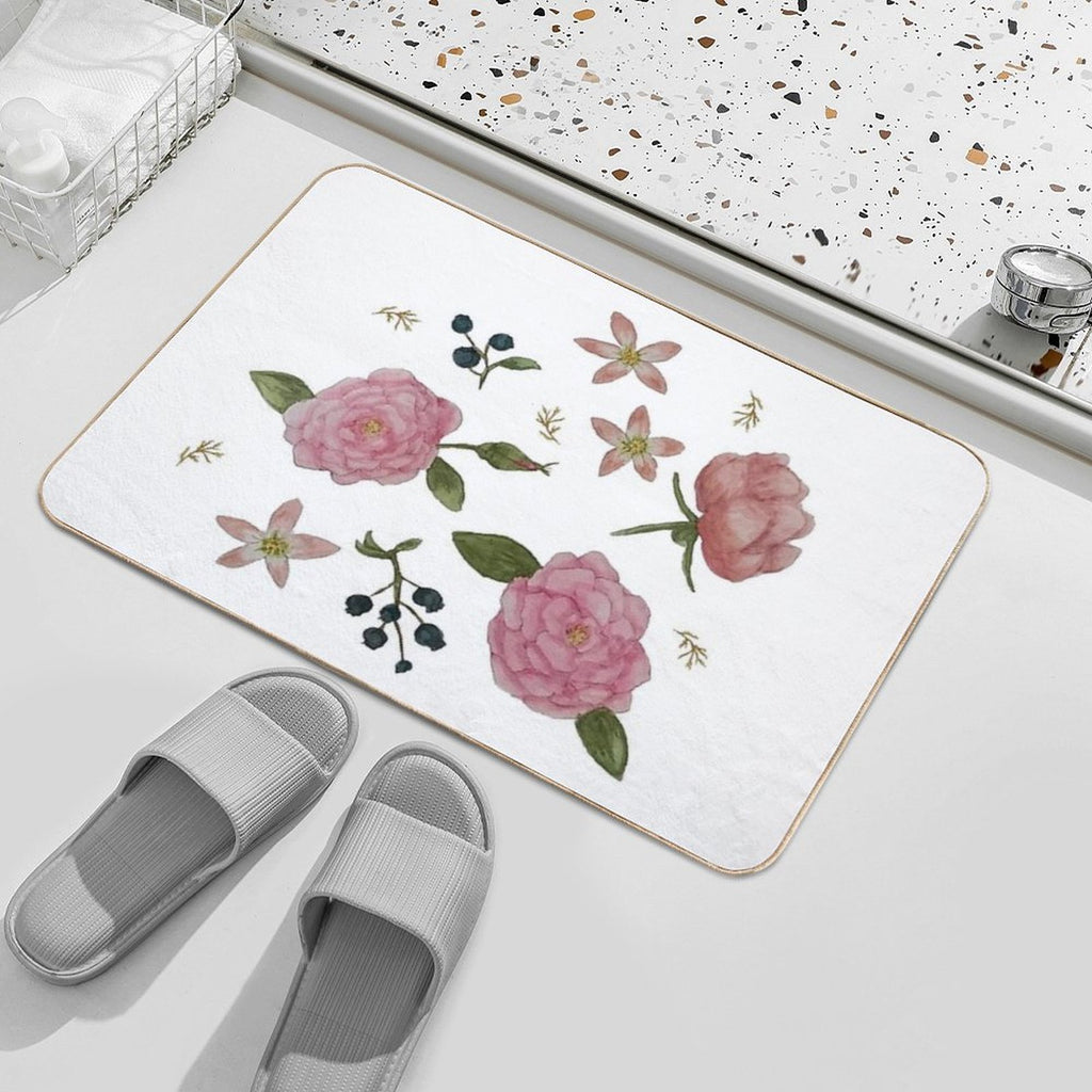 Evie's Flowers  Absorbent Bath Mat
