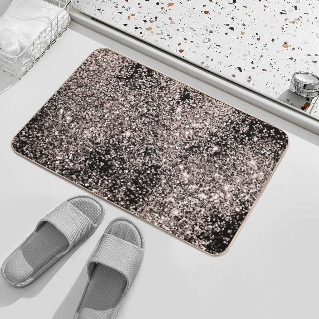Rose Gold Glam #1 (Photo of Glitter Only - Not Reflective)  Eco-Friendly Bath Mat