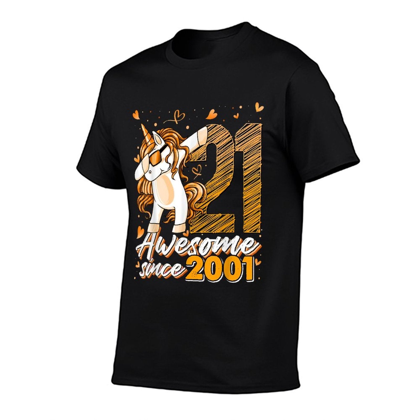 21 Year Old Unicorn Dabbing 21st Birthday Girl Unicorn Party  Cotton T-Shirt