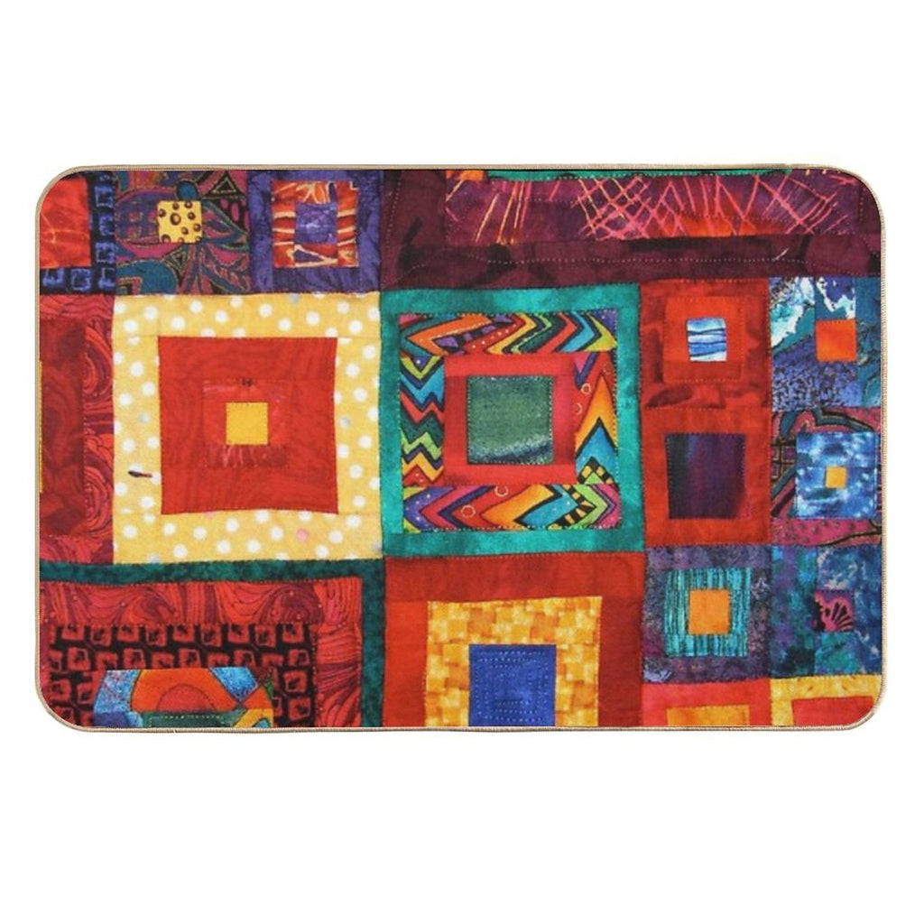 Vintage Design, Multi-culture  Long-Lasting Bath Mat