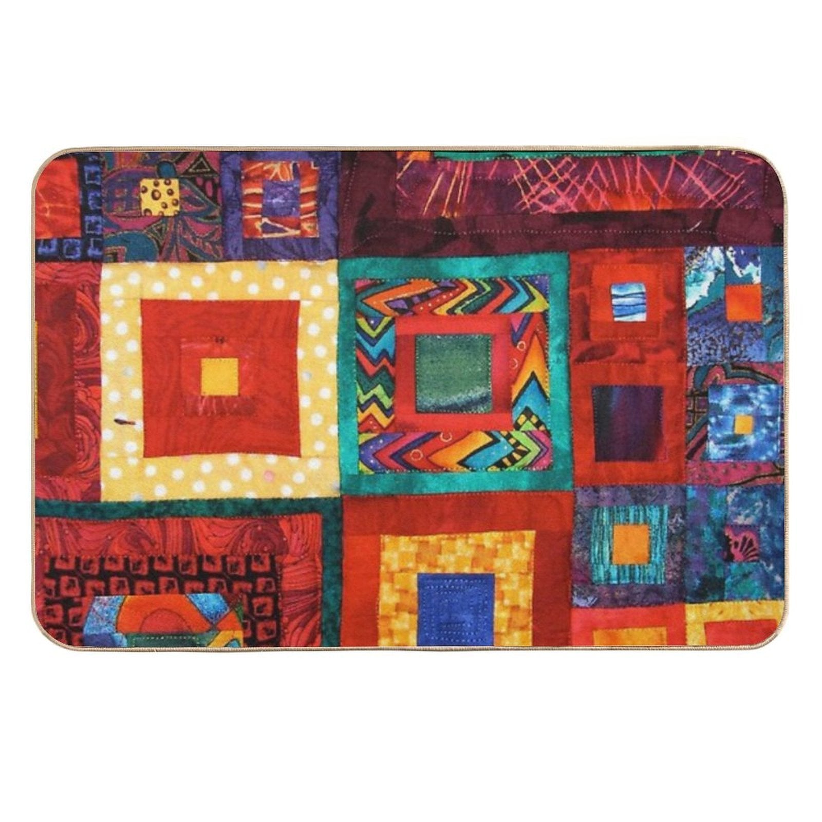 Vintage Design, Multi-culture  Long-Lasting Bath Mat