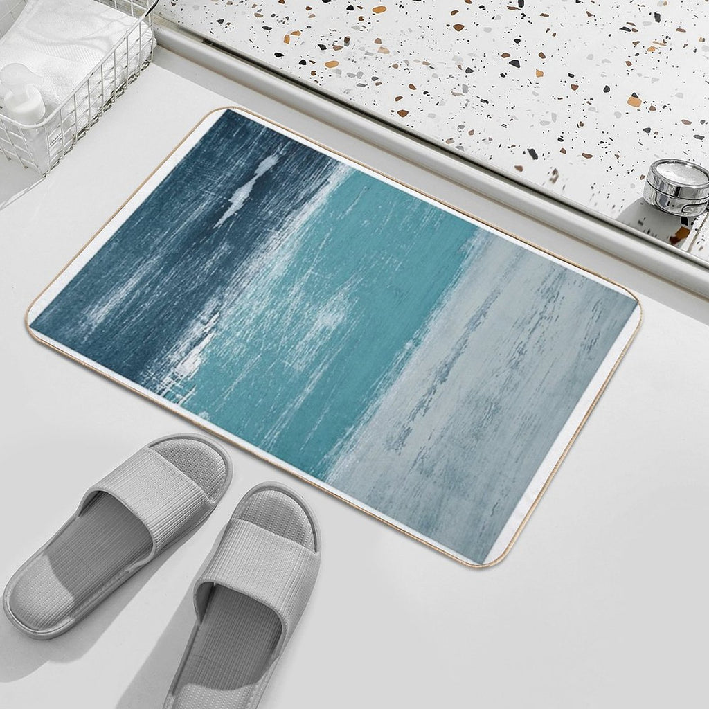 Reclaimed Wood (blue)  Absorbent Bath Mat