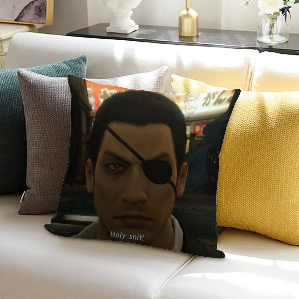 Yakuza Majima Holy Sht Soft Bedroom Essential Throw Pillow