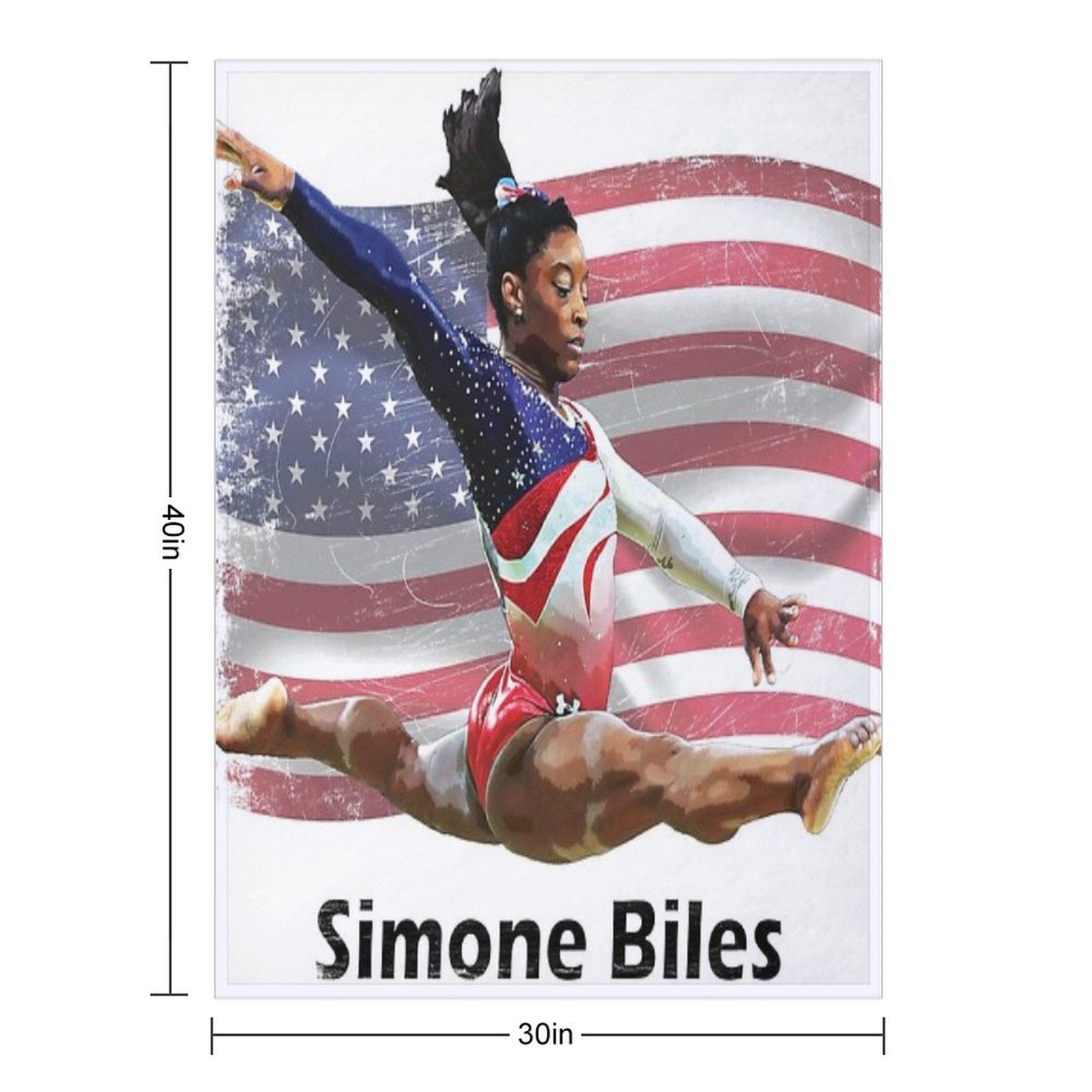 Simone Biles Versatility Throw Blanket