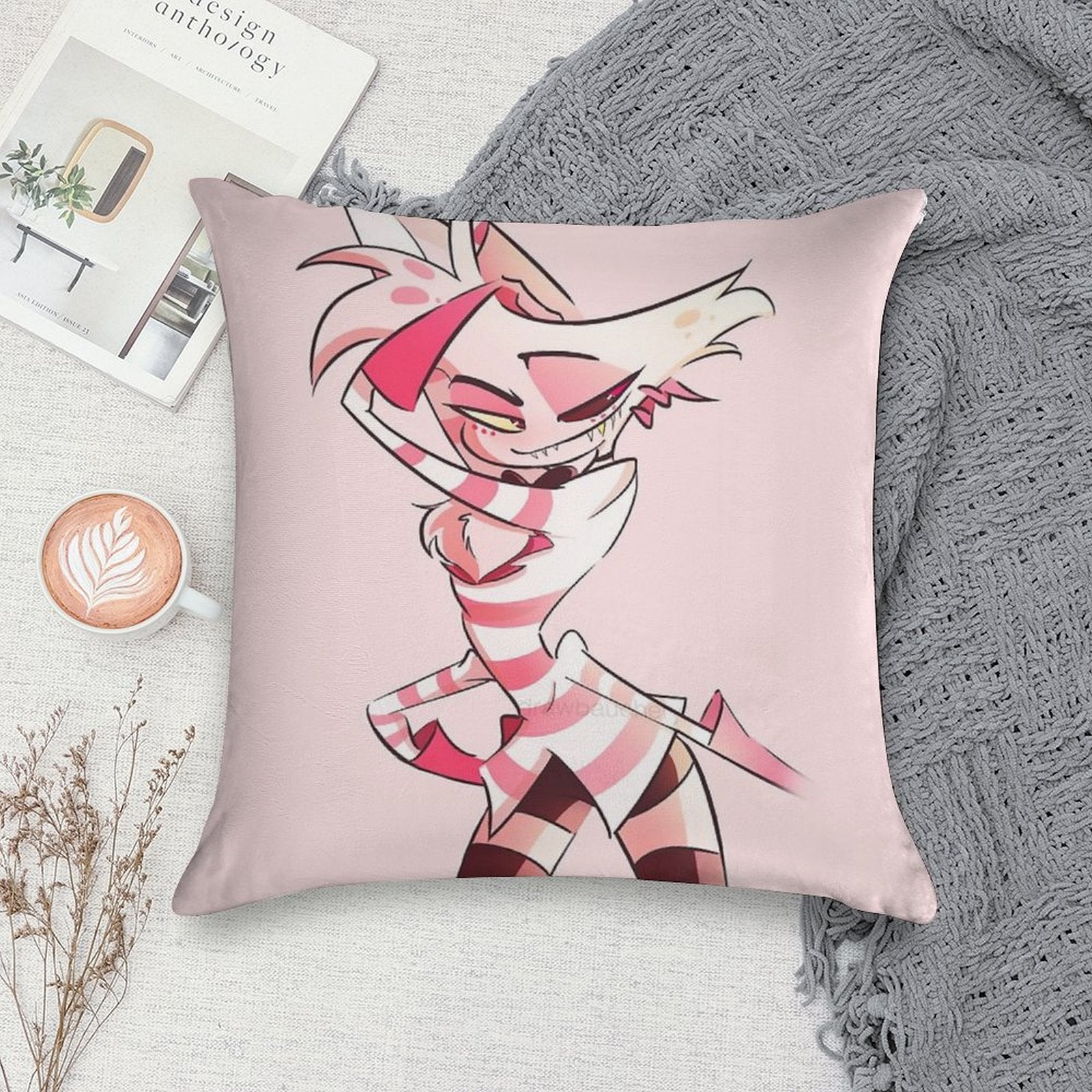 Angel Dust Soft Bedroom Essential Throw Pillow