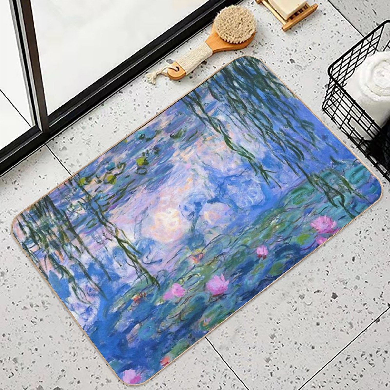 Water Lilies Monet  Toxin-Free Bath Mat