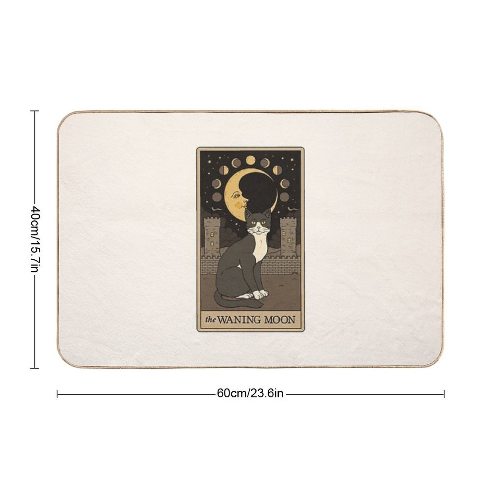 The Waning Moon Cat  Odorless Bath Mat
