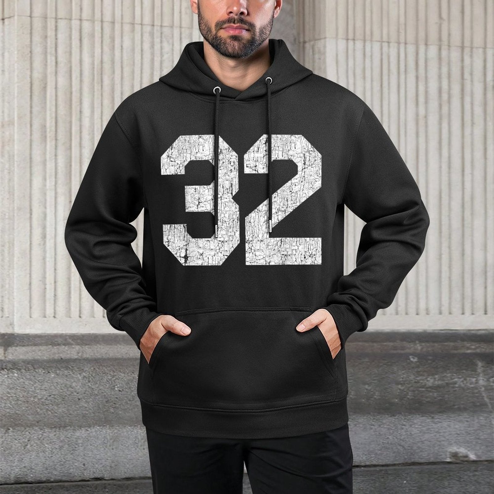 Jersey Uniform Number #32 Athletic Sports 32nd Birthday Shape Retention Hoodie