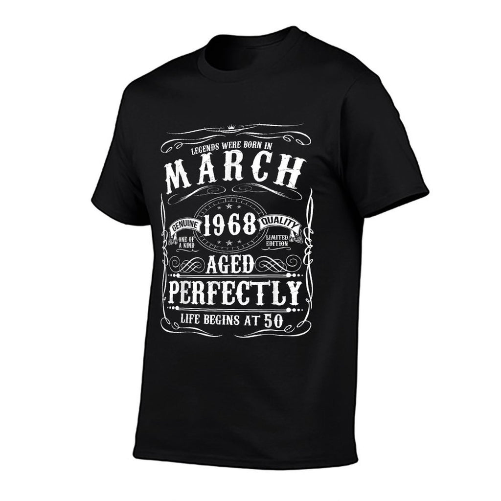 Funny 50th Birthday Legend March 1968  Vintage-inspired T-Shirt