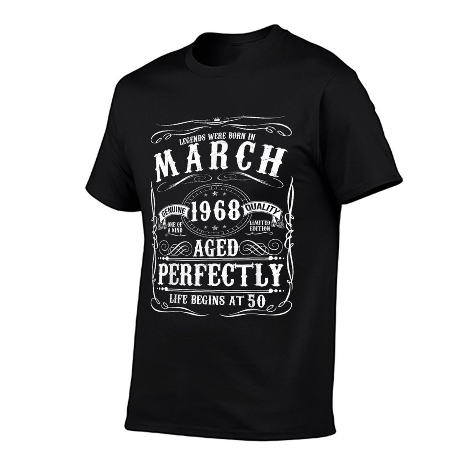 Funny 50th Birthday Legend March 1968  Vintage-inspired T-Shirt