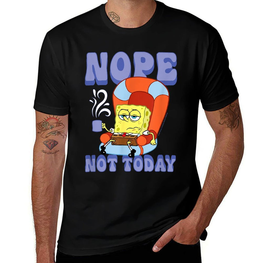 Nickelodeon SpongeBob SquarePants Nope Not Today  Tagless Design T-Shirt