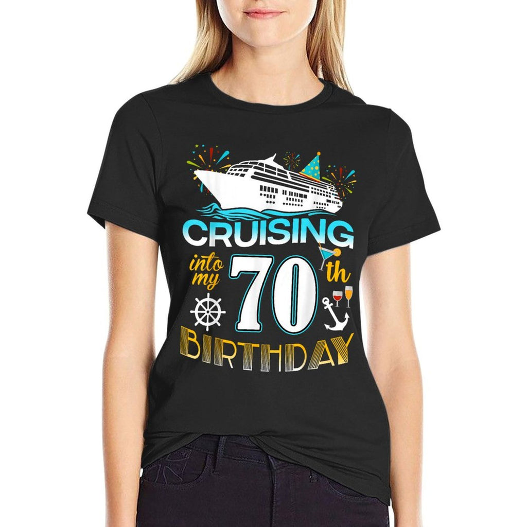 Cruising Into My 70 Year Old Birthday Crew 70th Cruise Bday  Soft T-Shirt