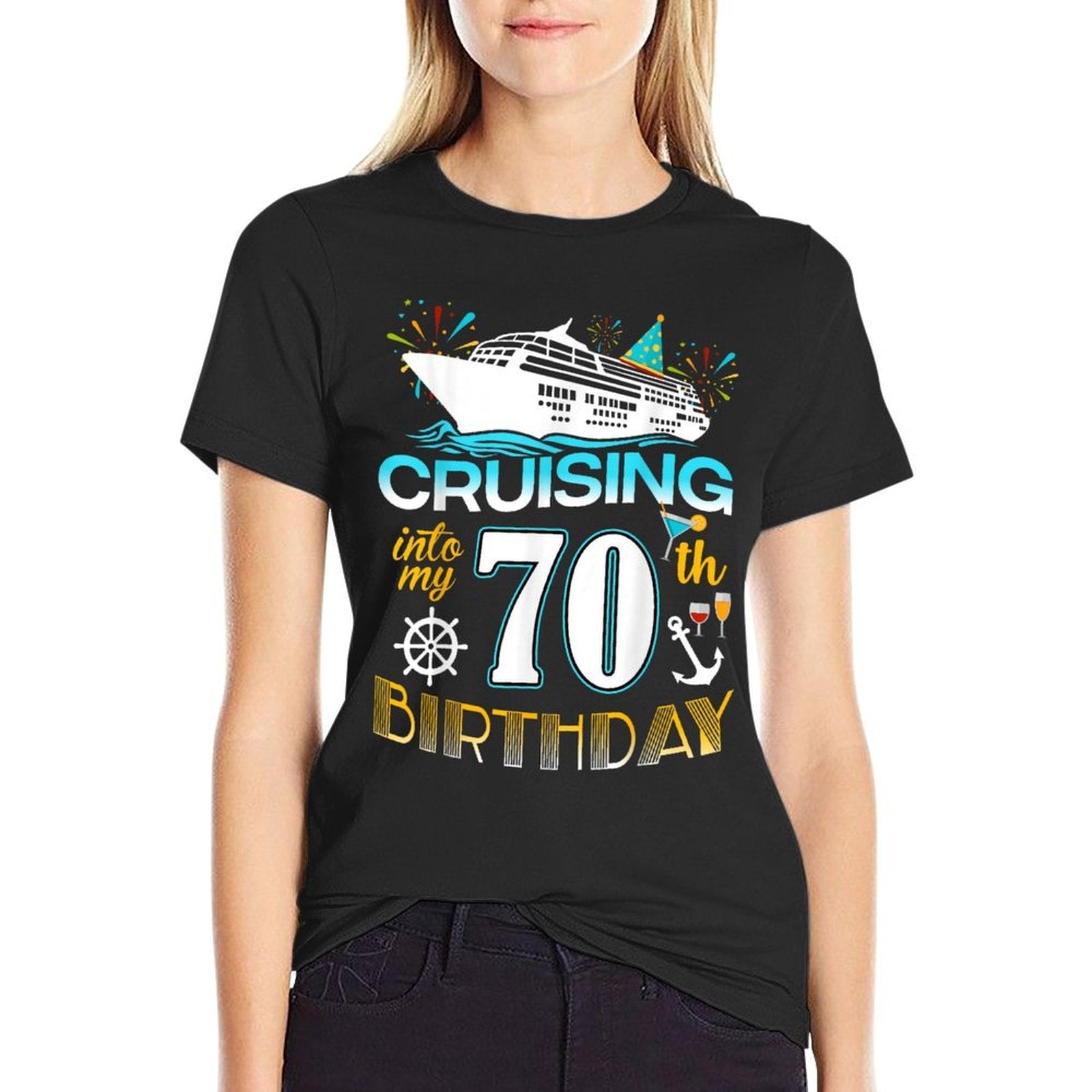 Cruising Into My 70 Year Old Birthday Crew 70th Cruise Bday  Soft T-Shirt