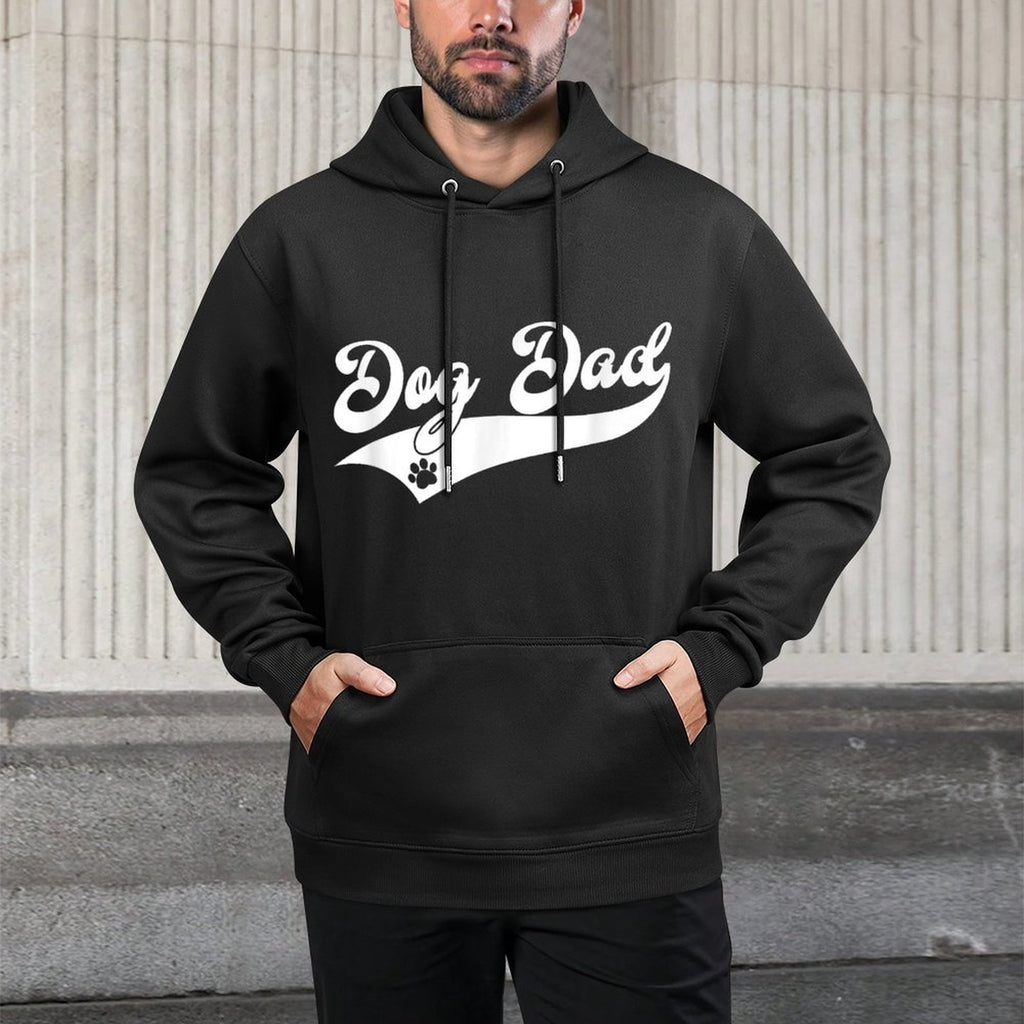 Dog Dad - Athletic Design Style - Funny Dog Paw - Classic Shrink-Resistant Hoodie