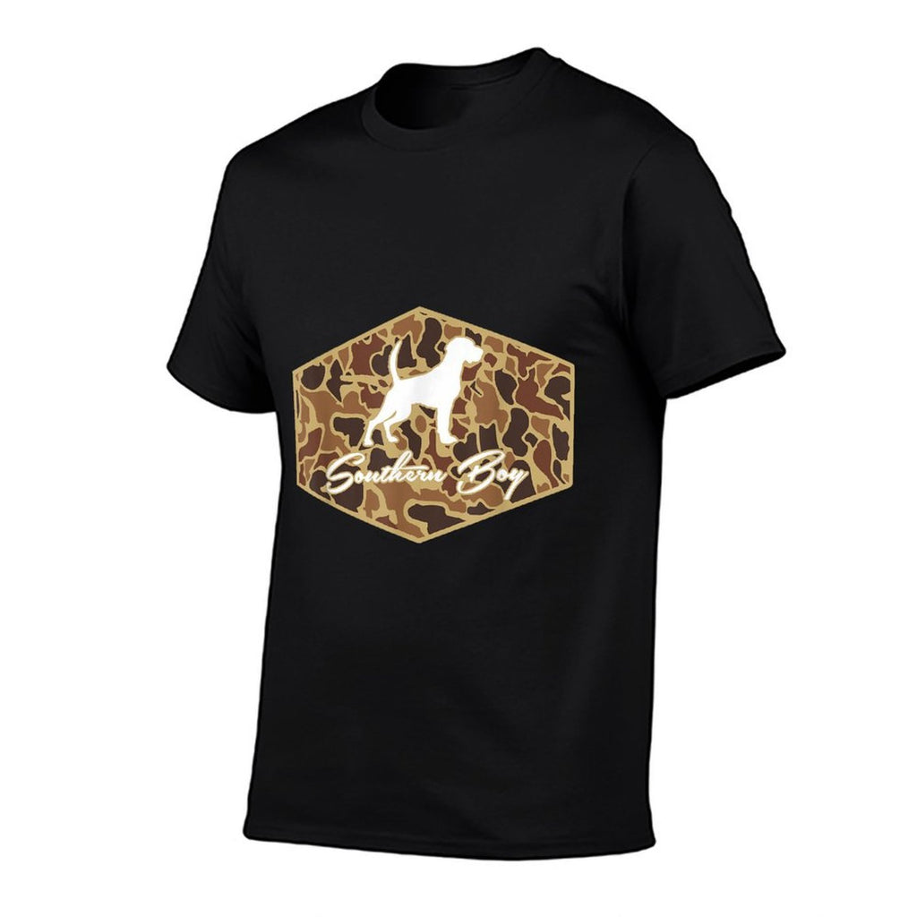Southern Boy Camouflage Hunting Dog Hello Hunting Season  Relaxed-fit T-Shirt
