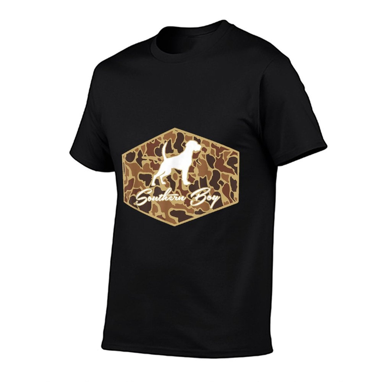 Southern Boy Camouflage Hunting Dog Hello Hunting Season  Relaxed-fit T-Shirt