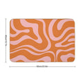 Liquid Candy Retro Abstract Pattern in Pink And Orange  Slip-Resistant Bath Mat