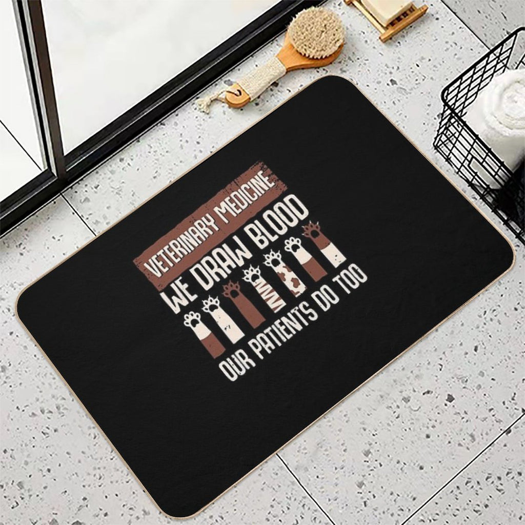Funny Vet Tech Technician Veterinarian Gift  Easy Maintenance Bath Mat