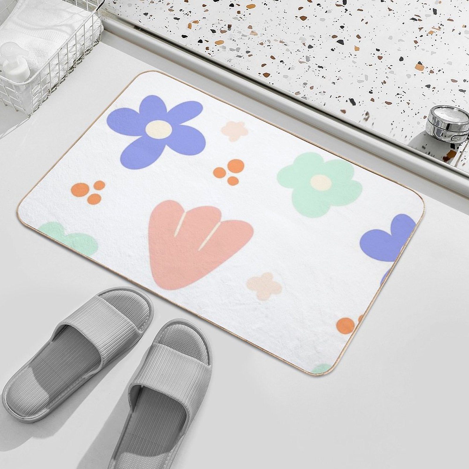 Summer Florals  Eco-Friendly Bath Mat