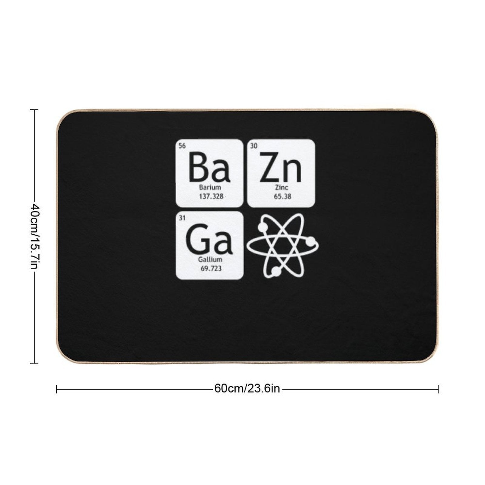 BaZinGa And Atom Classic T-Shirt  Eco-Friendly Bath Mat