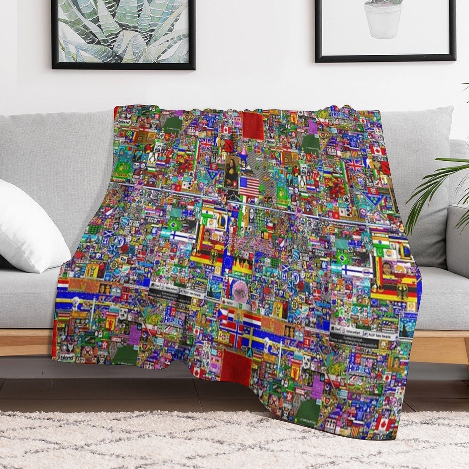 RPlace 2017 - 4000x4000 Durable Throw Blanket