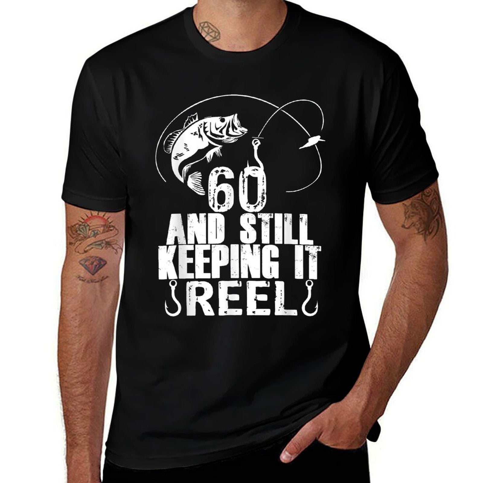 60th Birthday And Still Keeping It Reel Fishing  Soft T-Shirt