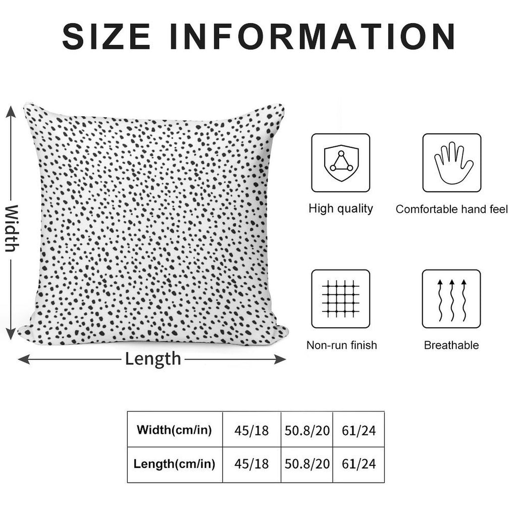Black Dots by Minikuosi Soft Luxury Feel Throw Pillow