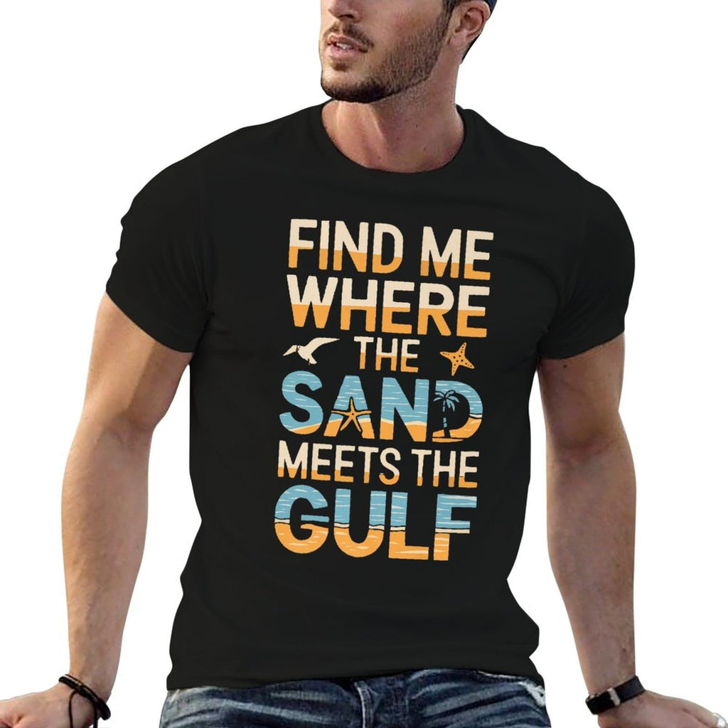 Gulf Of Mexico USA America Mexican Beach Ocean Premium  Trendy Pattern T-Shirt