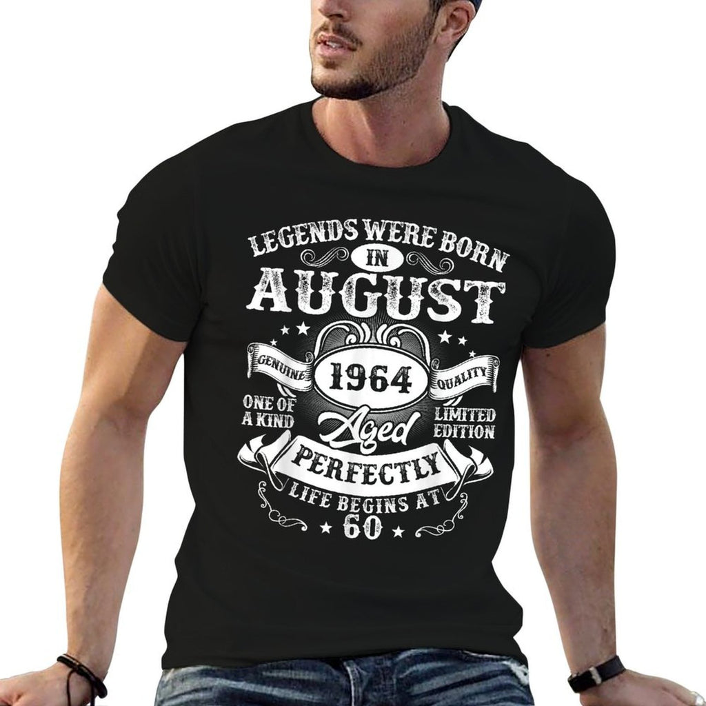 Legends Were Born in August 1964 Vintage 60th Birthday Men  Stretchy T-Shirt