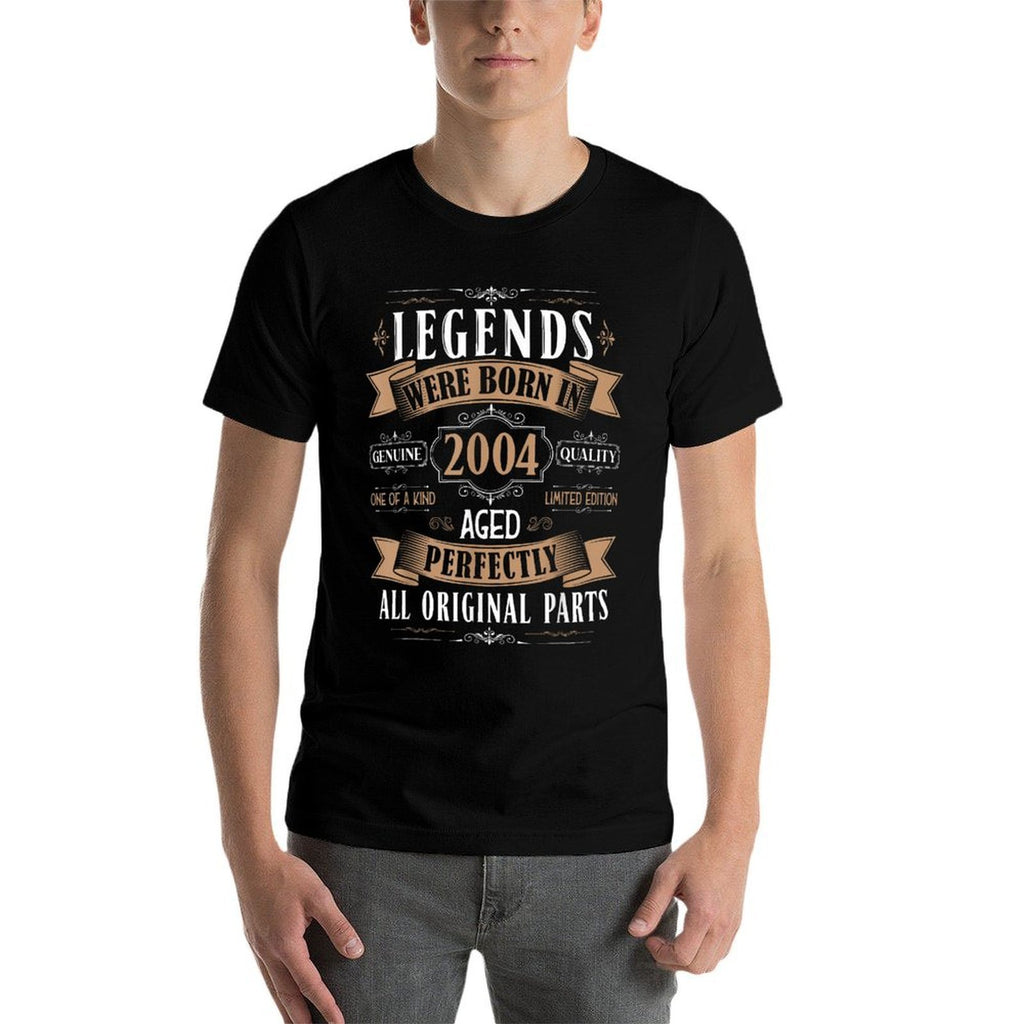 Legends Born In 2004 21st Birthday 21 Years Old Bday Men  Durable T-Shirt