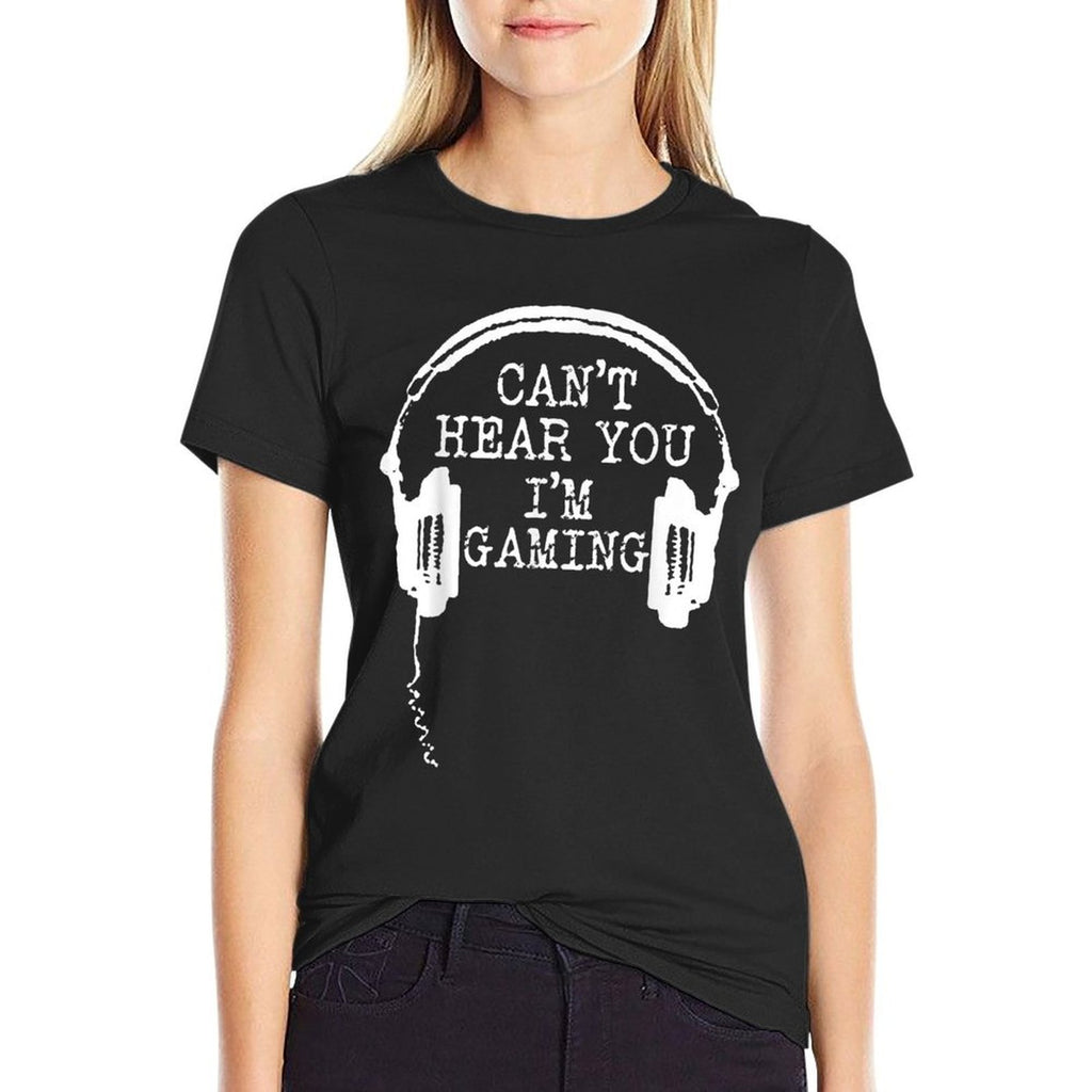 Funny Gamer Headset I Cant Hear You Im Gaming  Tagless Design T-Shirt