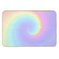 Light Pastel Rainbow Spiral  Odorless Bath Mat
