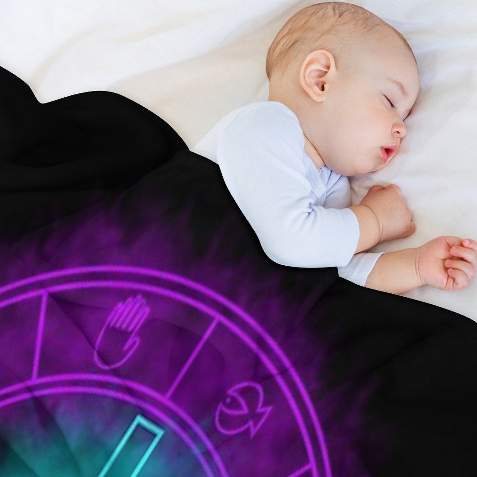 Bill Cipher Symbol Bluegreenpurple Anti-pilling Throw Blanket