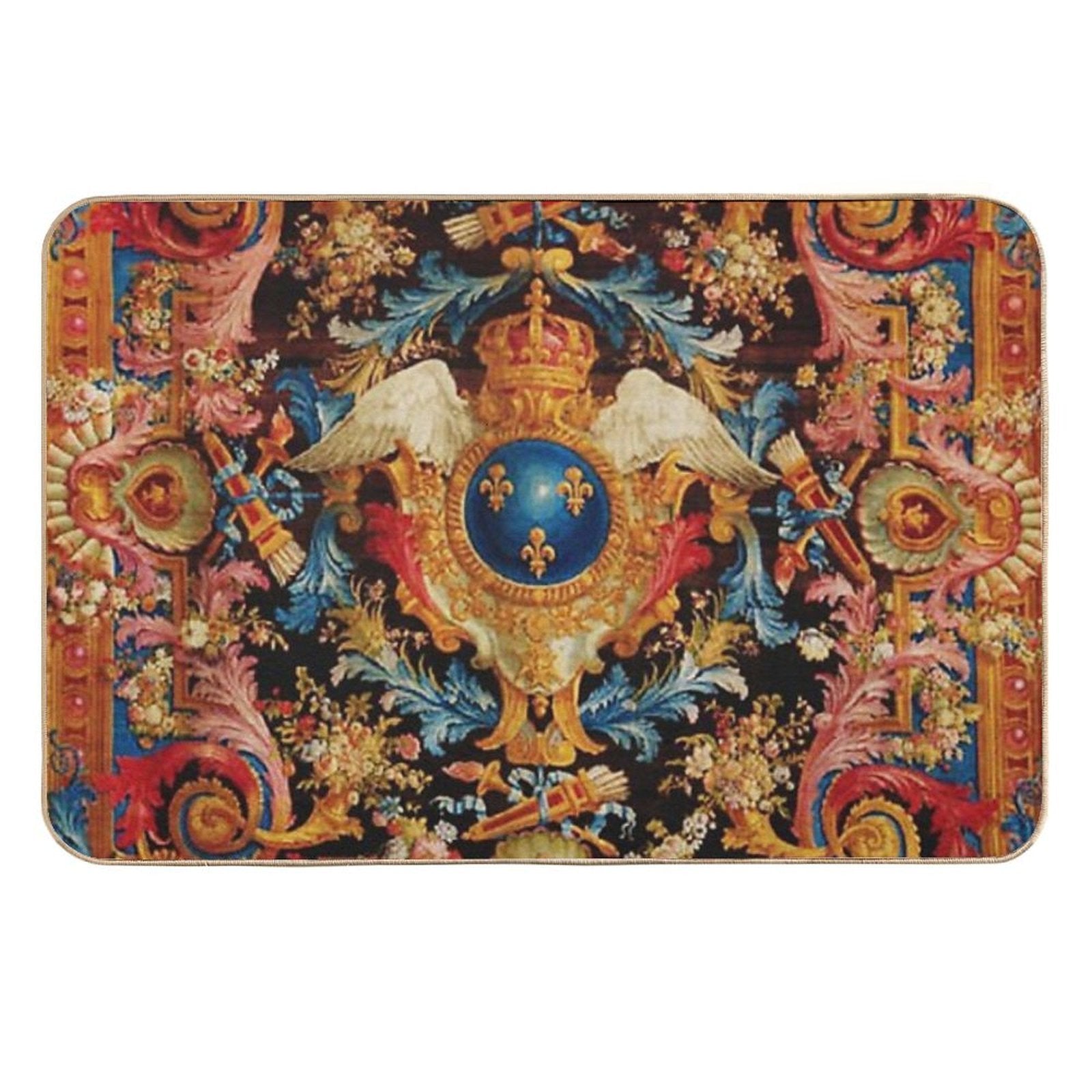 Louis XV Savonnerie French Carpet Print  Long-Lasting Bath Mat