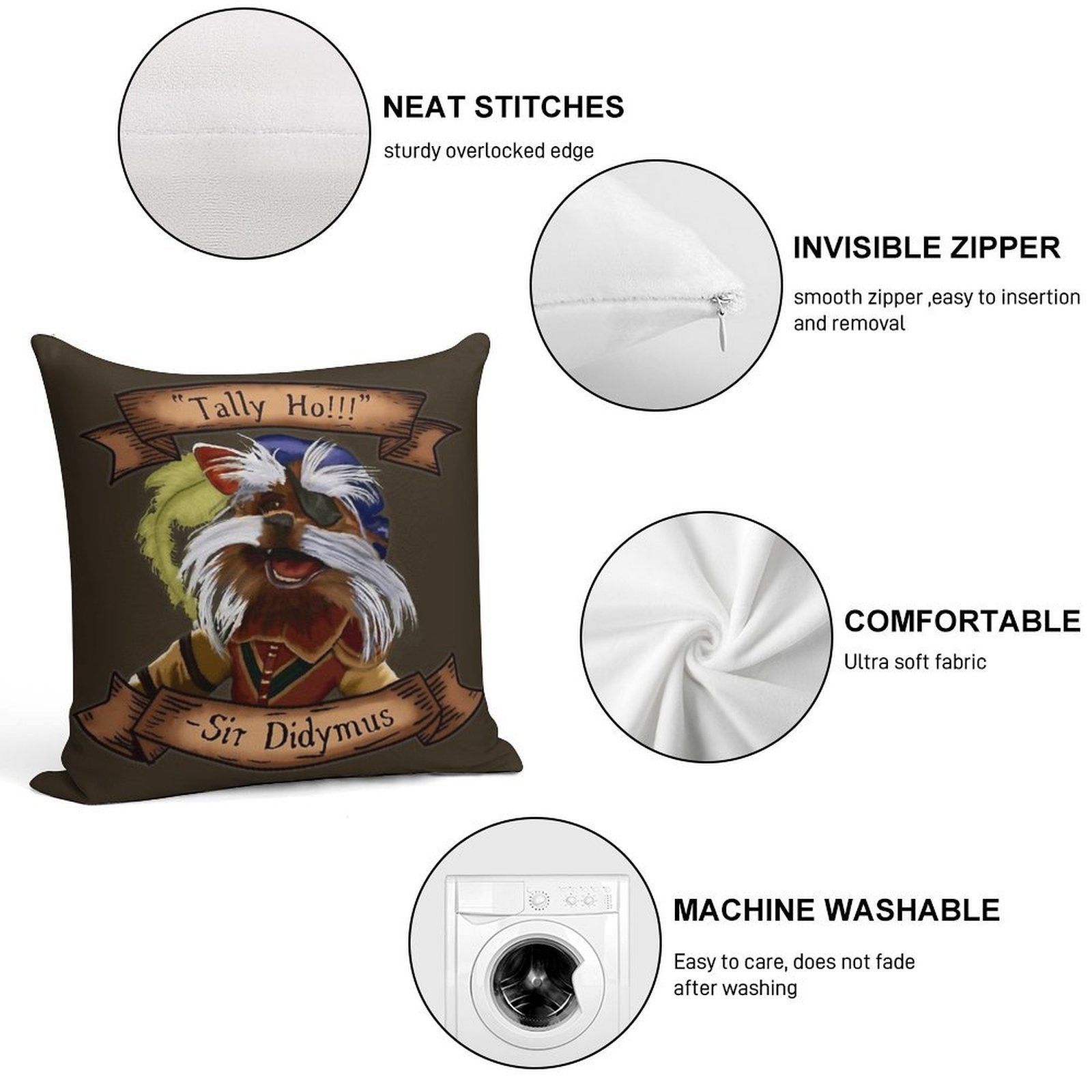 Sir Didymus Soft Fade-Resistant Throw Pillow
