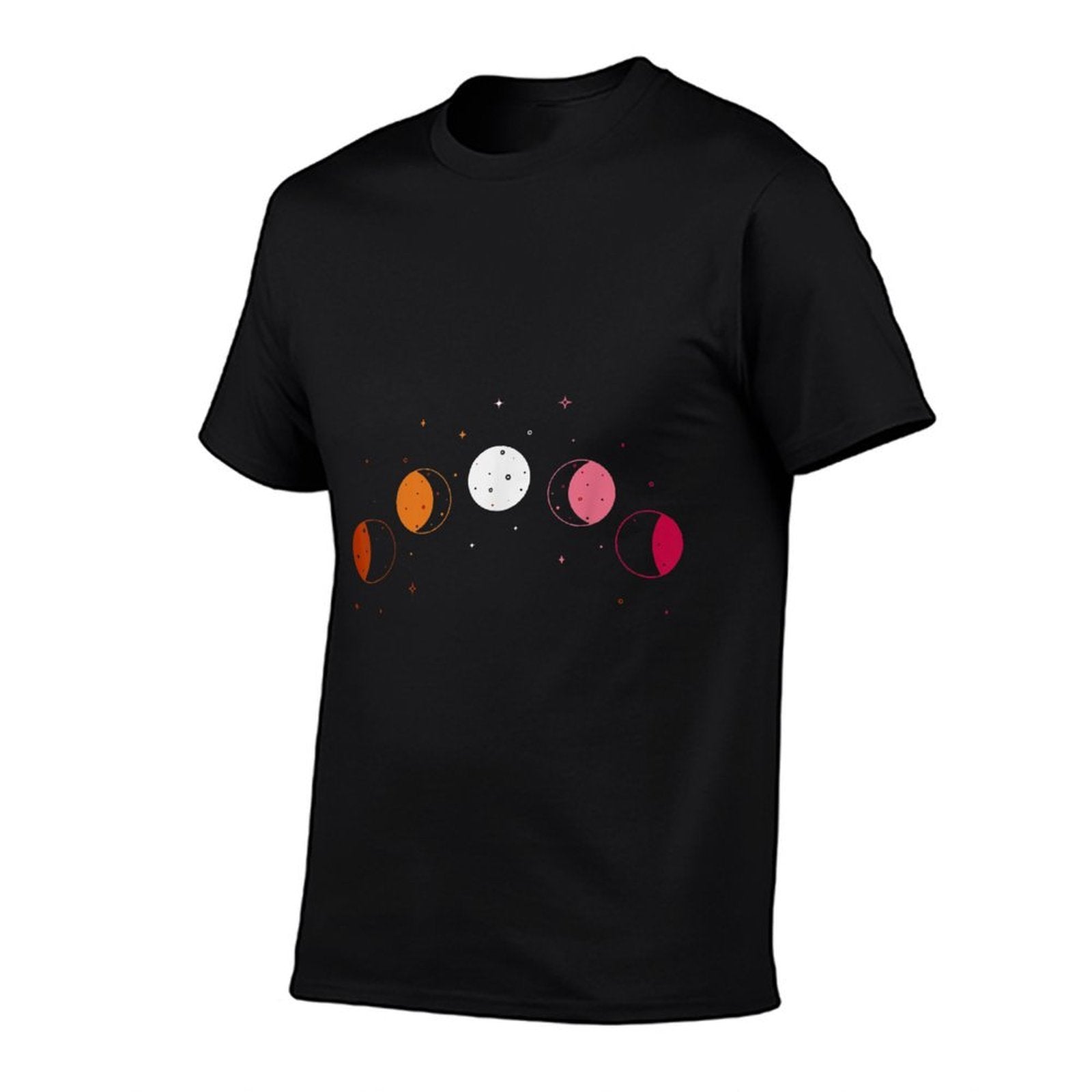 Moon Phases Subtle Lesbian Pride  Summer-ready Fabric T-Shirt