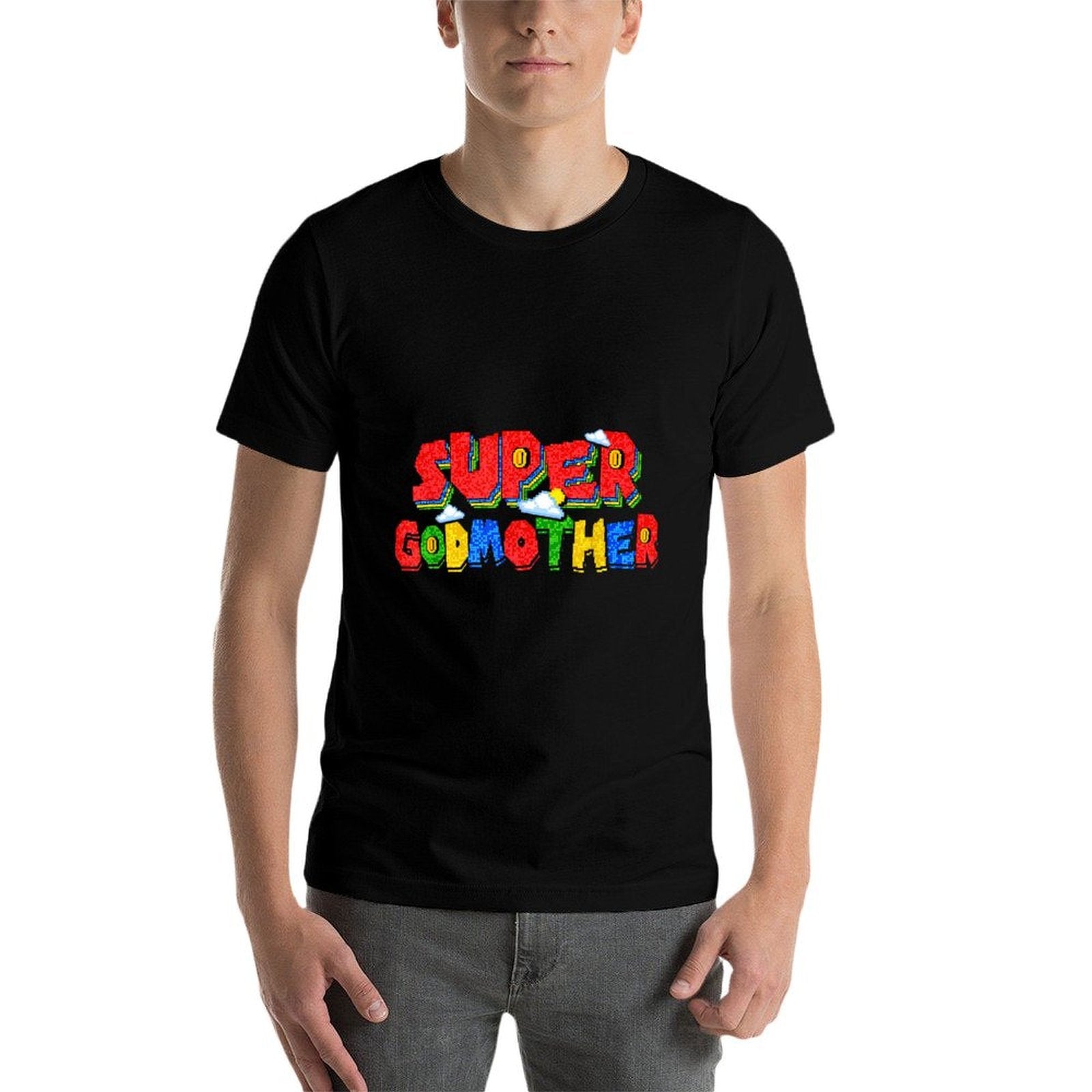 Gamer Super Godmother Superhero Family Matching Game Comfortable T-Shirt